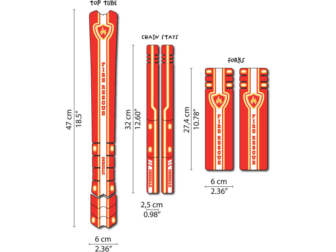 Dyedbro Kids Rahmenschutzfolien-Set