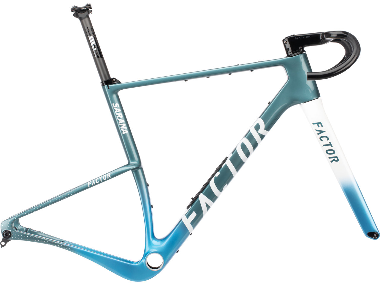 Sarana Cyan Blue T47a Shimano Gravel Carbon 28" Rahmenkit