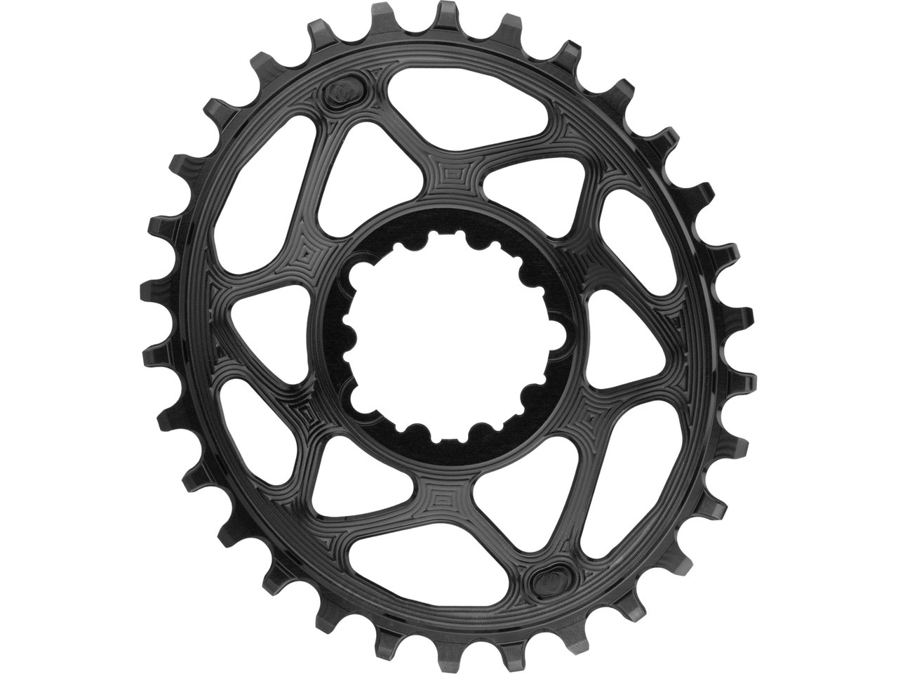 Narrow Wide Direct Mount Oval 6 Mm Offset Kettenblatt Fur Sram Kurbeln 12 S Schwarz