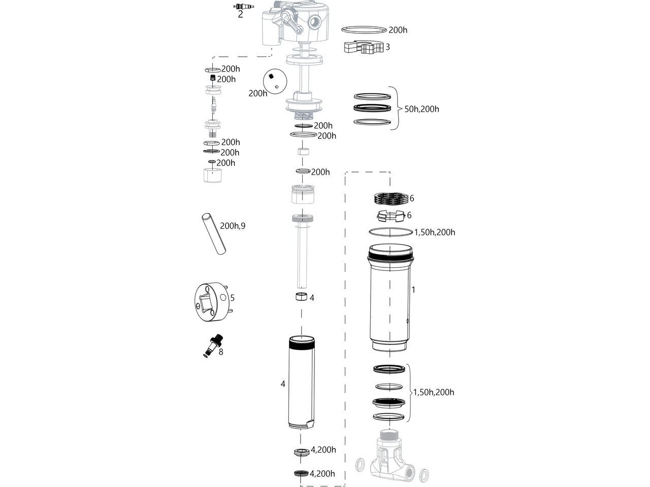 Ersatzteile Deluxe Trek Re:aktiv Thru Shaft (a1 / 2018-2019)
