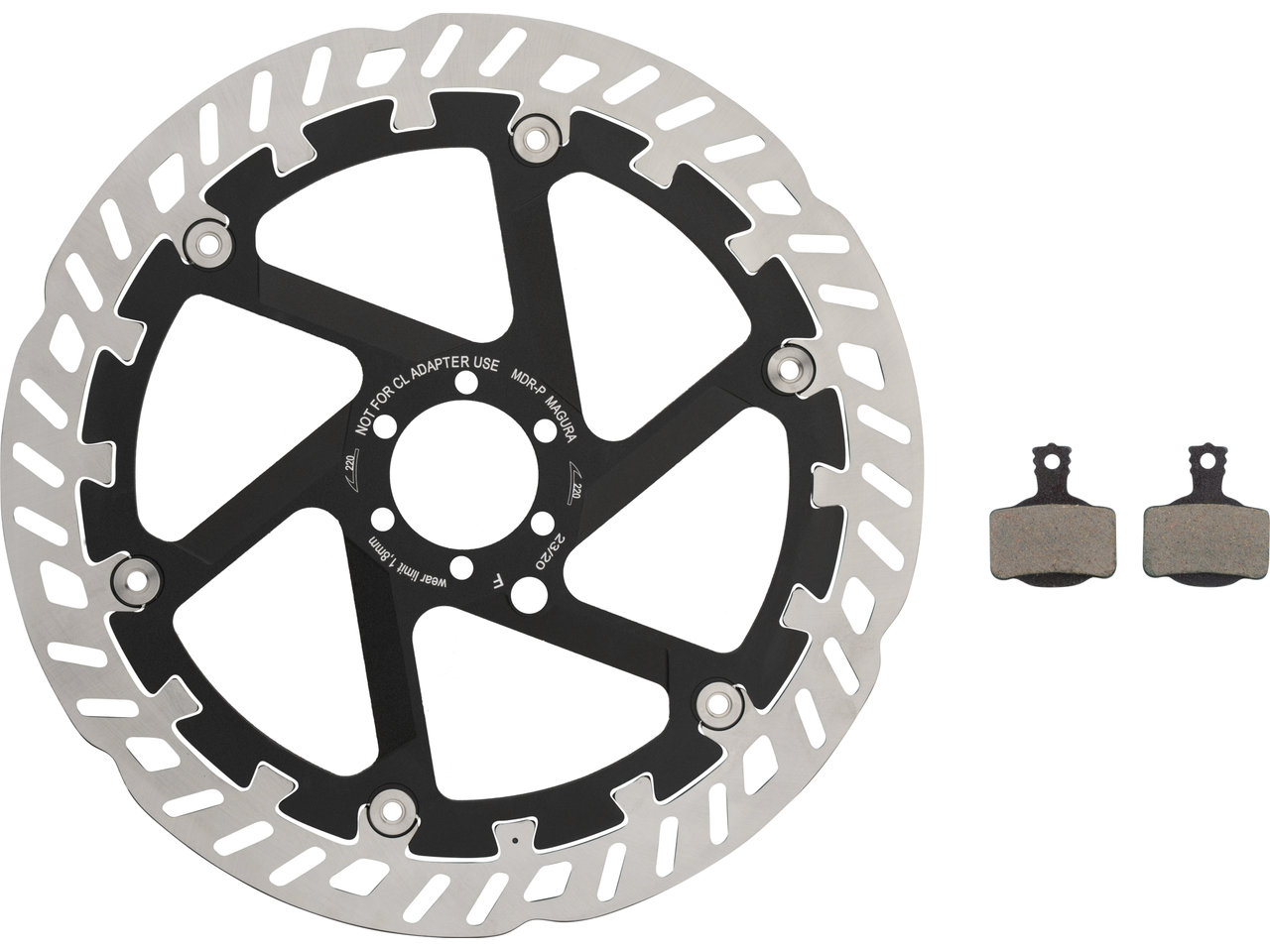 Mdr-p Bremsscheiben Und Belag Kit 6-loch 220 Mm