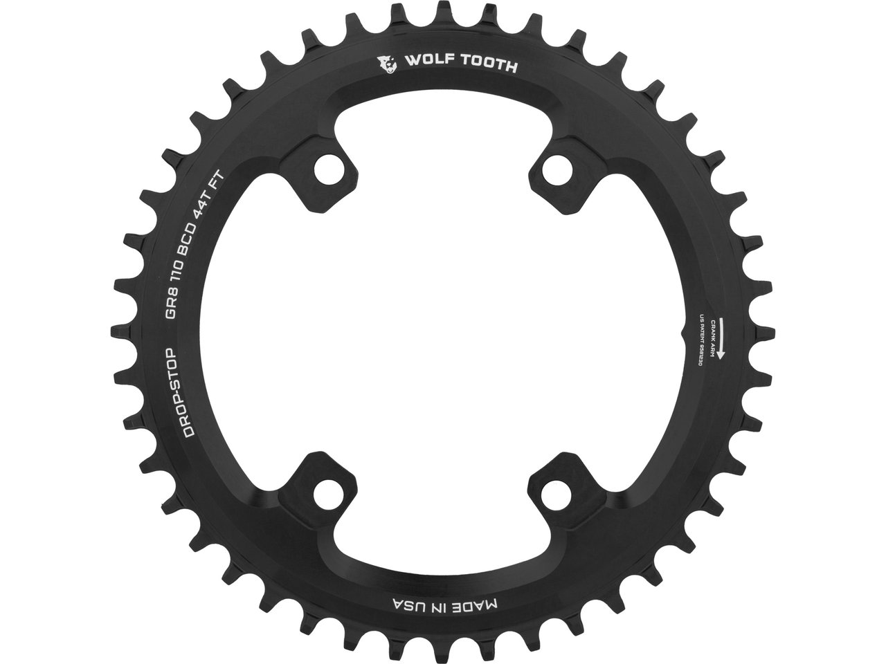 Wolf Tooth 110 BCD Asymmetric 4-Arm Kettenblatt für Shimano GRX Wolf Tooth 110 BCD Asymmetric 4-Arm Kettenblatt für Shimano GRX