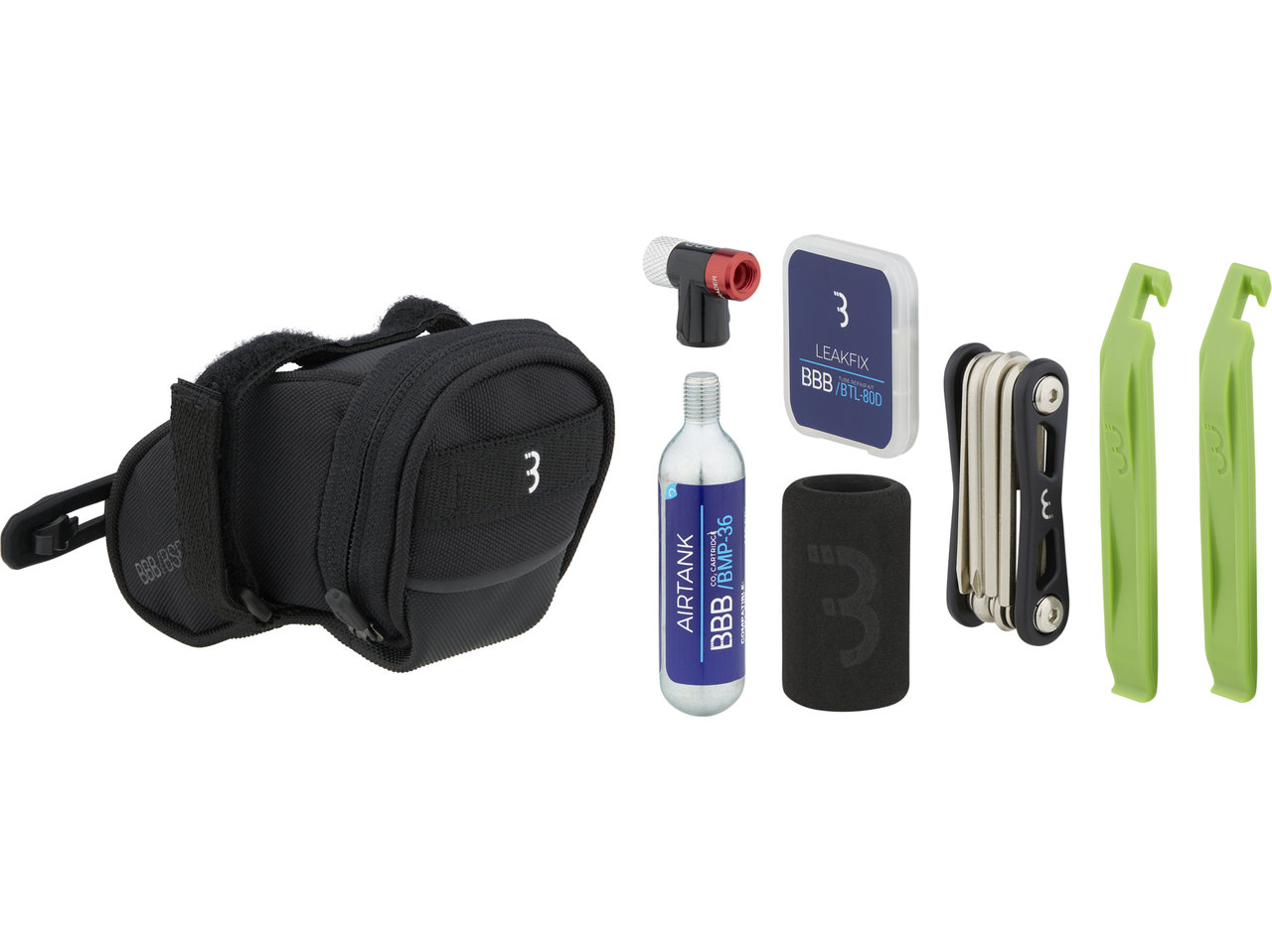 BBB CombiSet SpeedPack CO2 BSB-58 Satteltasche + Werkzeugset + CO2-Pumpe