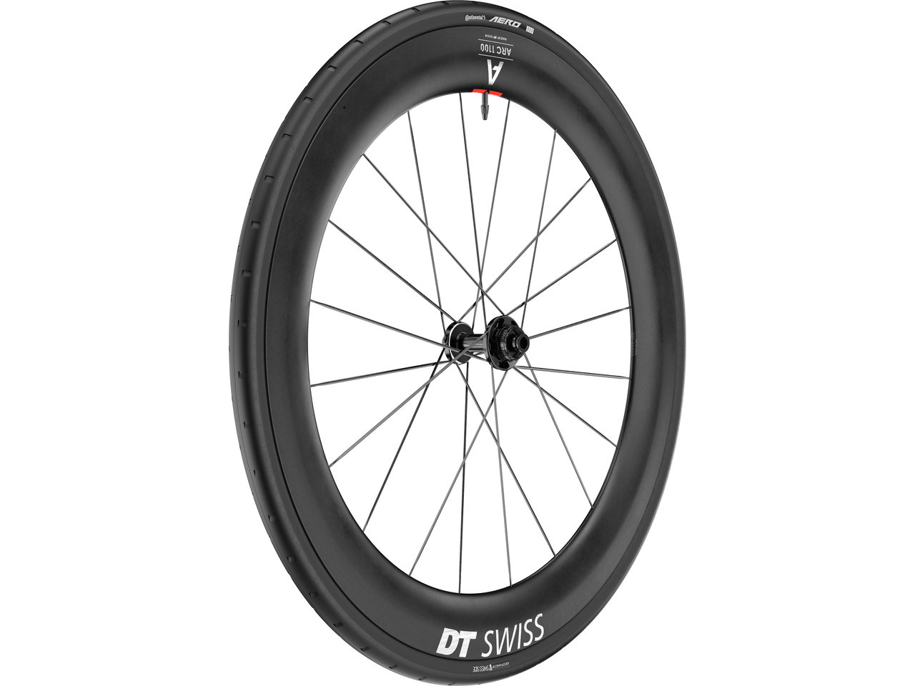 DT Swiss Arc 1100 Dicut 65 Cl Disc Tubeless + Continental Gp5000 Str 30-622 Landeveissykkelens Bakhjul