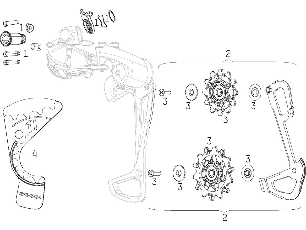SRAM GX Eagle Rear Derailleur Spare Parts bike-components