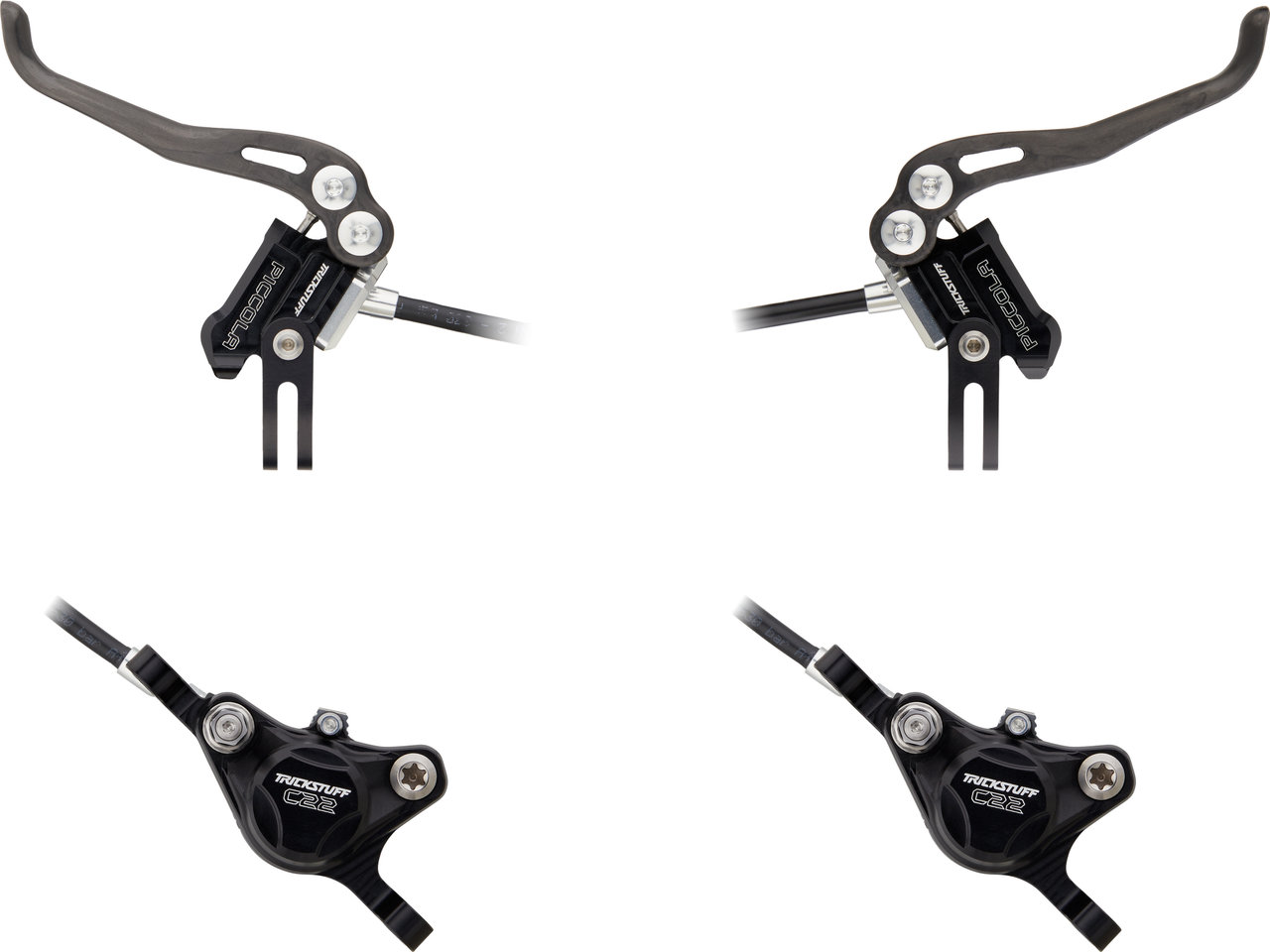 Trickstuff Piccola Carbon v+h Set Scheibenbremse Postmount