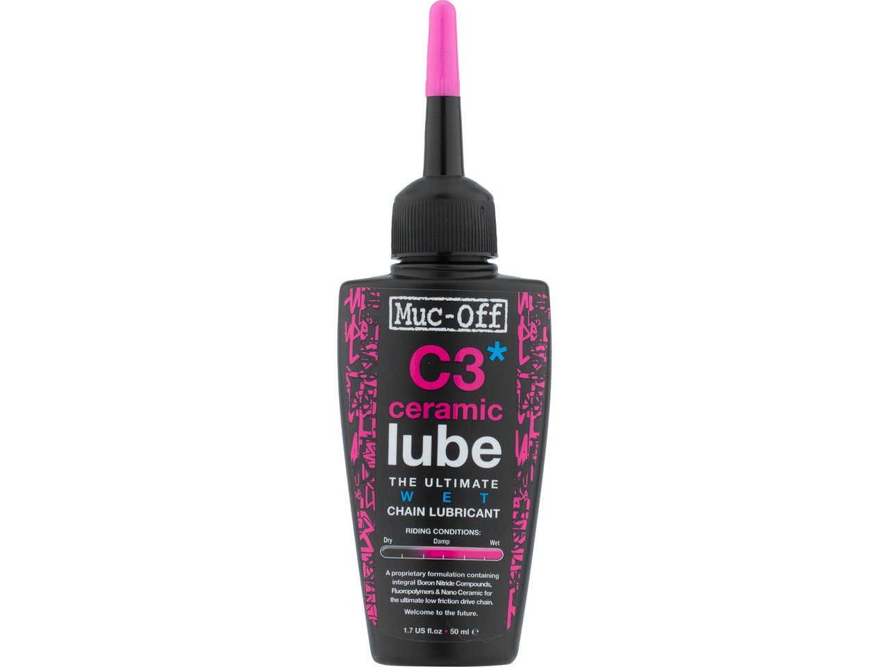 Muc-Off C3 Ceramic Wet Lube Kettenschmiermittel mit UV-Lampe Muc-Off C3 Ceramic Wet Lube Kettenschmiermittel mit UV-Lampe