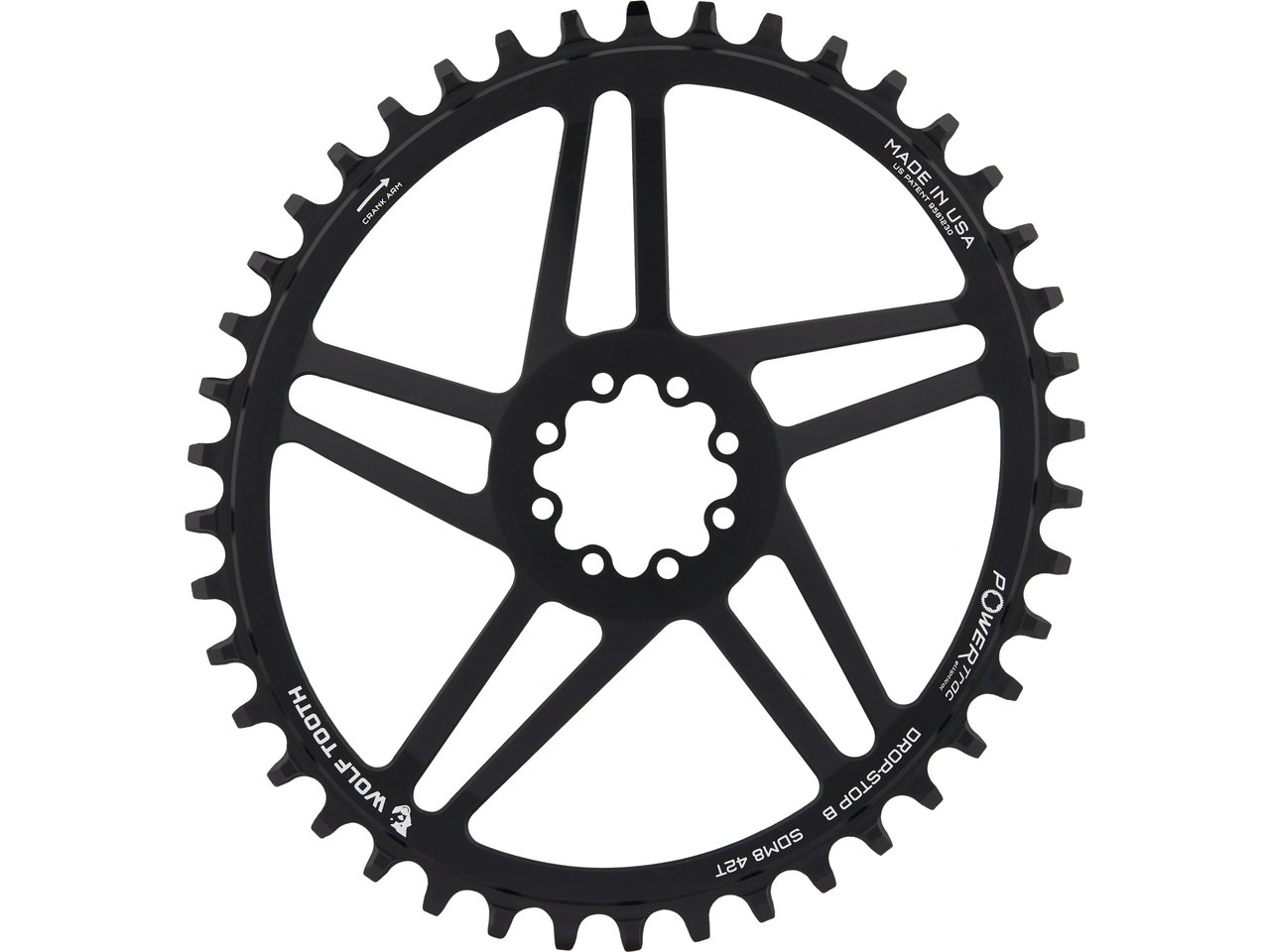 Wolf Tooth Elliptical Direct Mount Kettenblatt für SRAM 8-Bolt Wolf Tooth Elliptical Direct Mount Kettenblatt für SRAM 8-Bolt