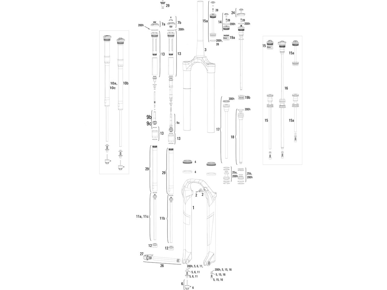 パーツ rock shox pike RockShox PIKE DJ Solo Air Federgabel - 26