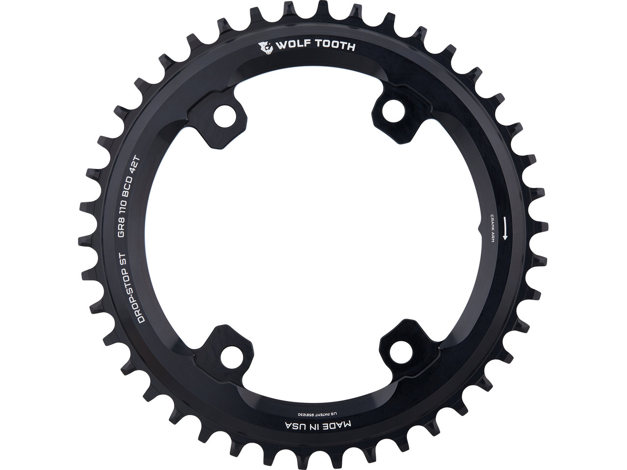 Wolf Tooth 110 BCD Asymetrisk 4-Bolt GRX Krankdrev Wolf Tooth 110 BCD Asymetrisk 4-Bolt GRX Krankdrev