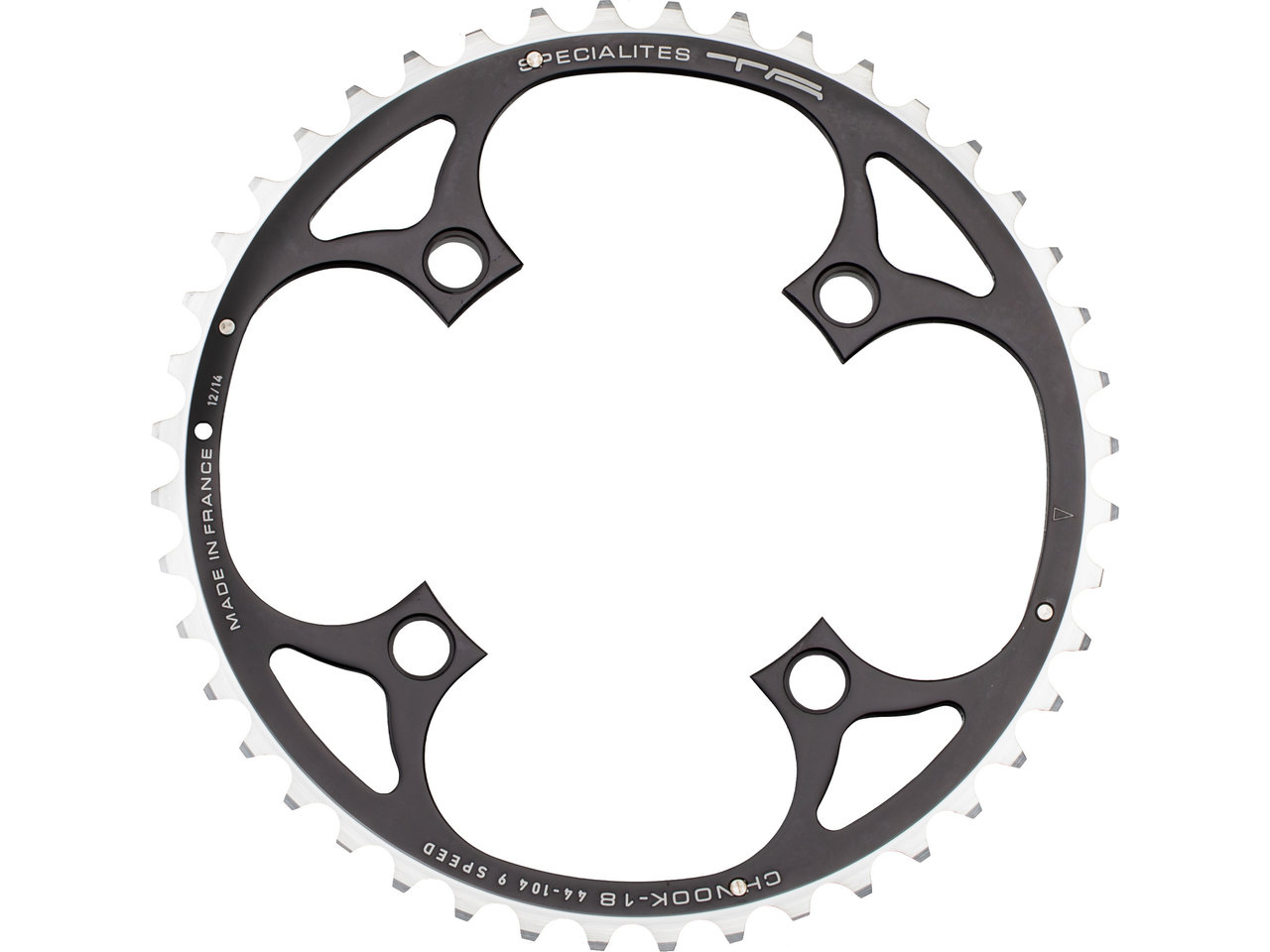 SPECIALITES TA Kettenblatt Chinook, 4-Arm, außen, 104 mm Lochkreis, 18 mm Aufnahme SPECIALITES TA Kettenblatt Chinook, 4-Arm, außen, 104 mm Lochkreis, 18 mm Aufnahme
