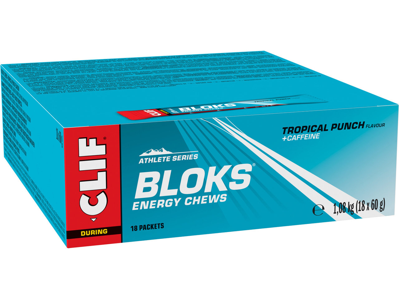 Clif Bar Bloks Boks Med Energibiter Jordbær 60g 18 Enheter
