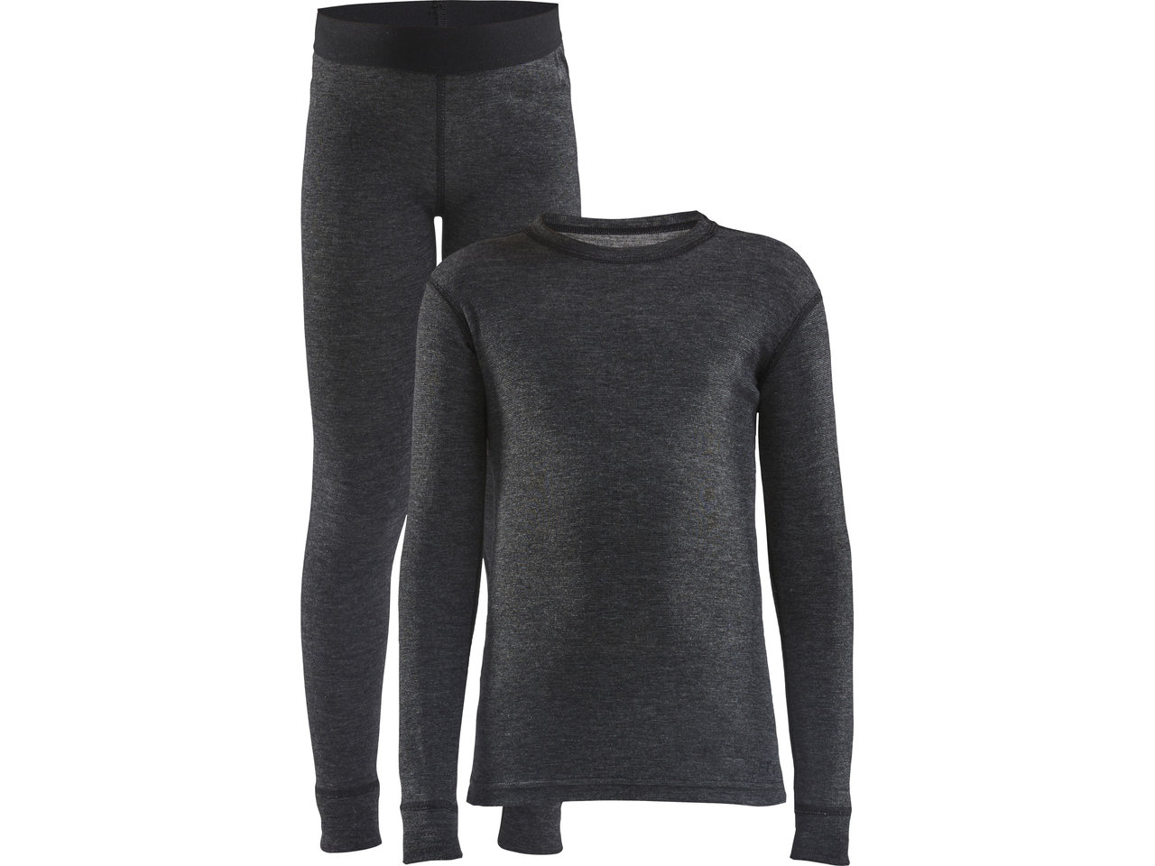 Craft Core Wool Merino Set Junior Unterwäsche, Black-melange Craft Core Wool Merino Set Junior Unterwäsche, Black-melange