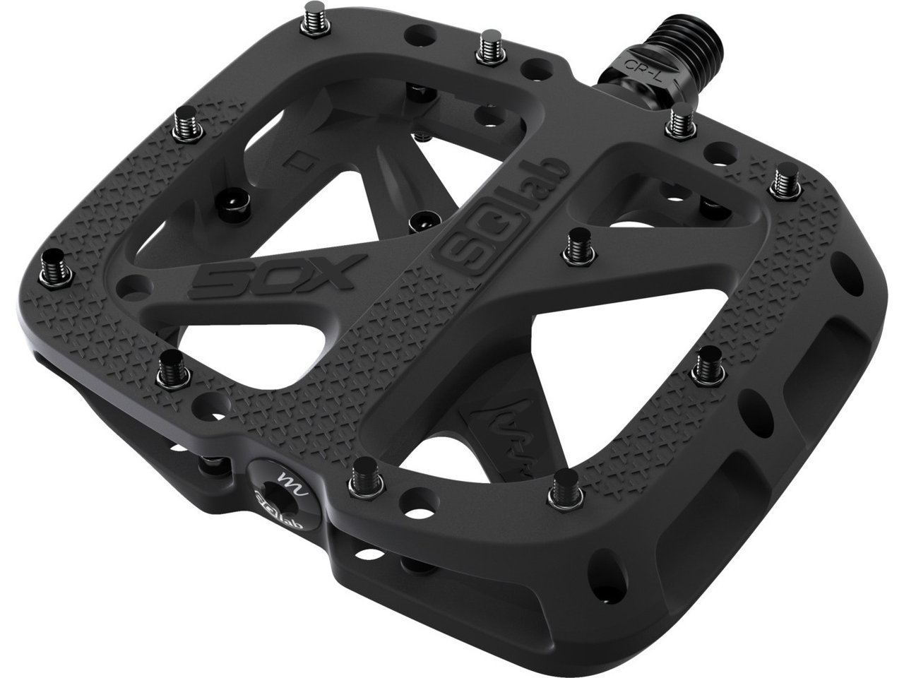 Pedale 5ox Long +5 Mm Plattformpedal Kunststoff Schwarz
