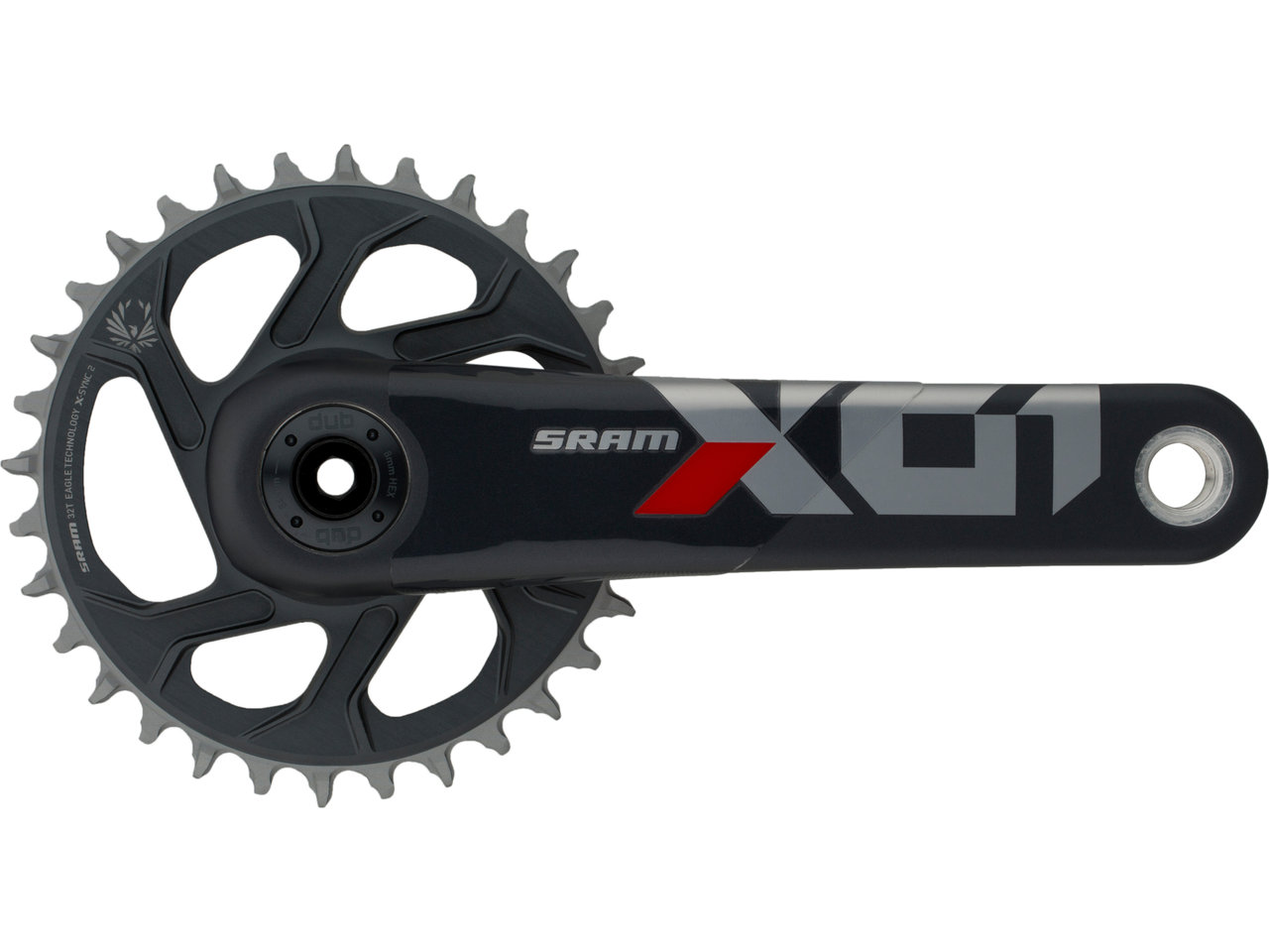 SRAM X01 Eagle DUB DM 12-fach Carbon Kurbelgarnitur