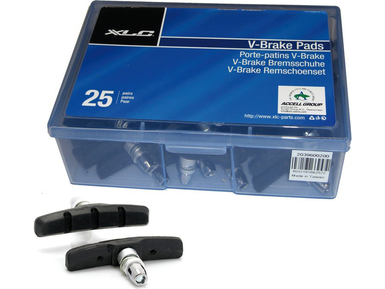 XLC Bremsschuhe BS-V01 für V-Brake 25 Paar - Werkstattverpackung