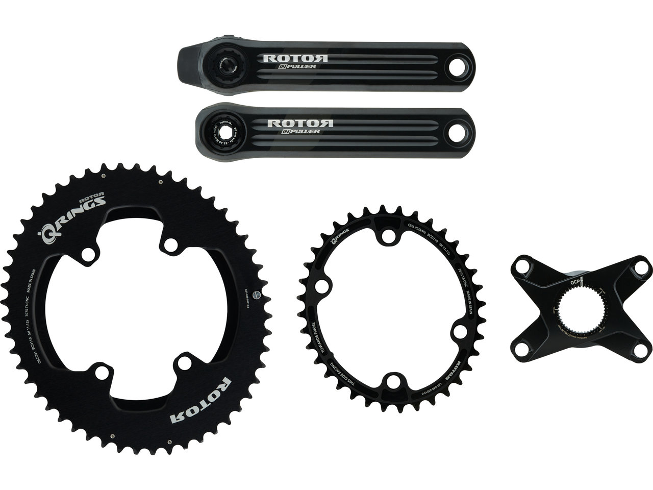 Rotor INpower V3 Q-RINGS 34/50 Powermeter Kurbelgarnitur Shimano
