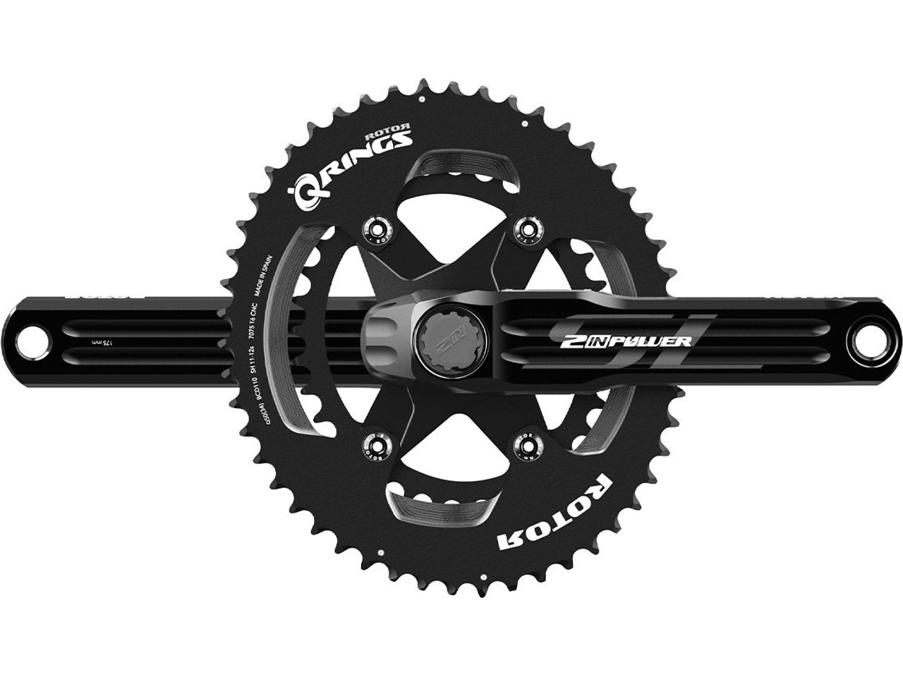 Rotor 2INpower SL Q-RINGS Shimano 2x12-fach Powermeter Kurbelgarnitur Rotor 2INpower SL Q-RINGS Shimano 2x12-fach Powermeter Kurbelgarnitur