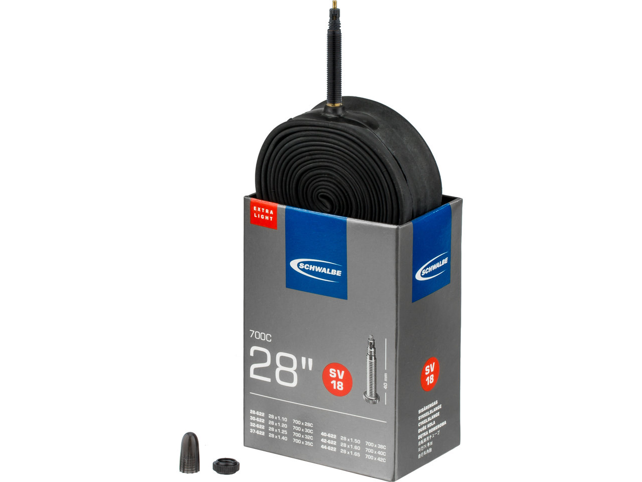 Schwalbe Schlauch 18 Extralight für 28" Schwalbe Schlauch 18 Extralight für 28"
