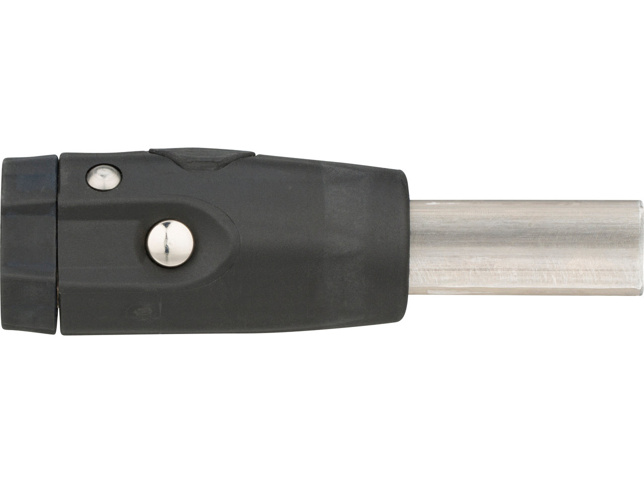 Weber Deichselanschluss mit Schloss für Vierkantrohr gequetscht