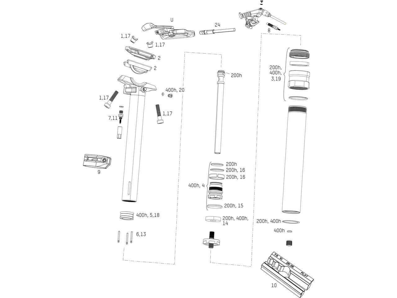 Ersatzteile Reverb Sattelstütze (b1 / 2017 - 2019)