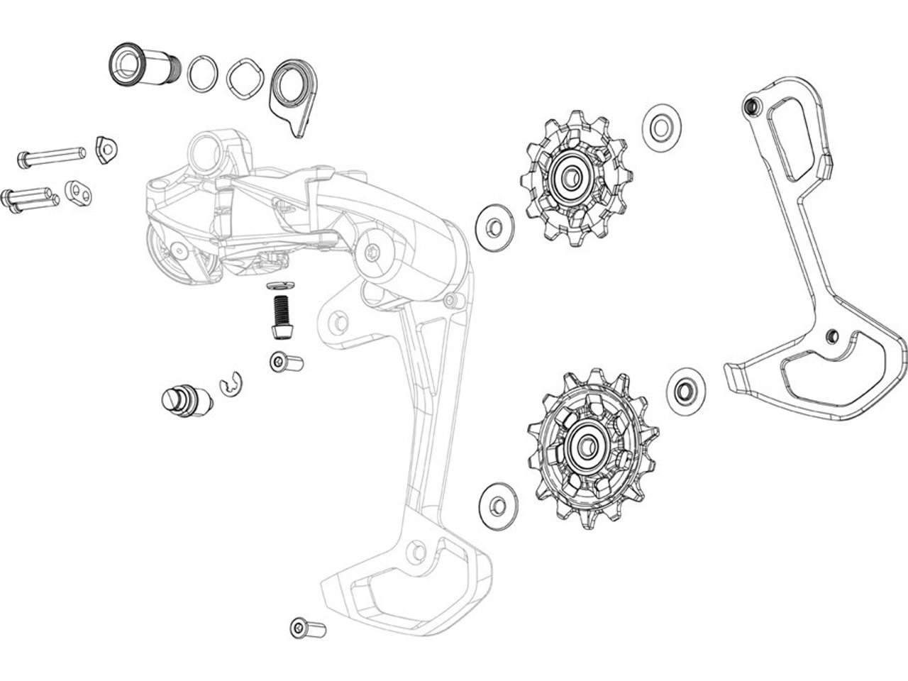 SRAM Schaltwerksabdeckung Kit für Eagle 90 T-Type