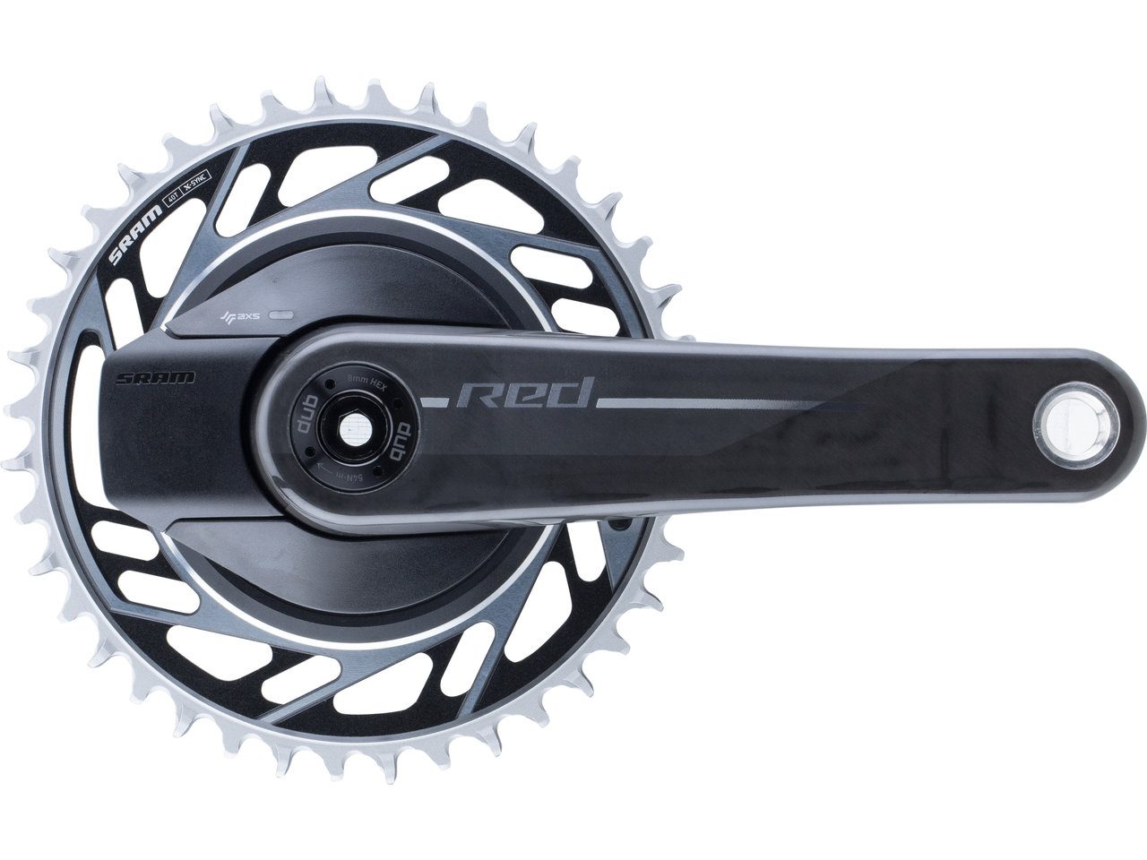 Kurbelgarnitur Quarq Red Xplr Wide 167,5 Mm / 40t - Präziser Leistungsmesser Fürs Gravelbike