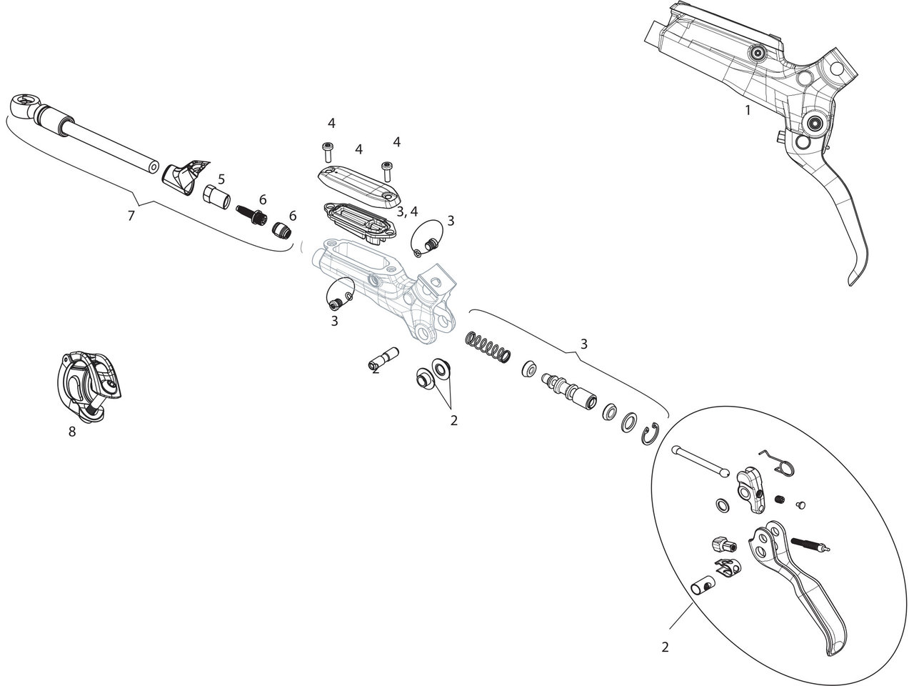 Ersatzteile Guide R (b1) Bremshebel (2017-2018)