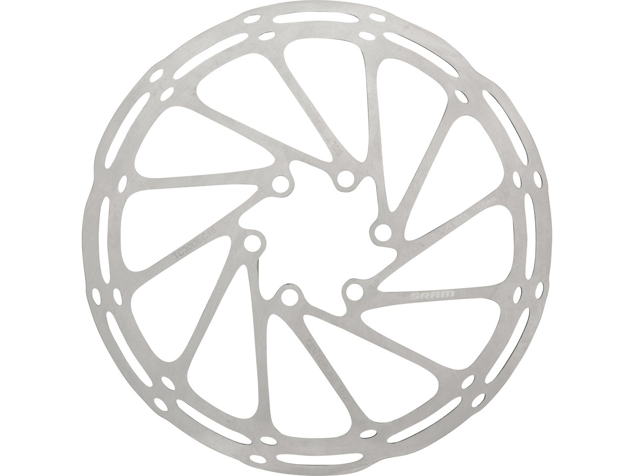 SRAM Centerline Rounded 6-Loch Bremsscheibe 1-teilig SRAM Centerline Rounded 6-Loch Bremsscheibe 1-teilig