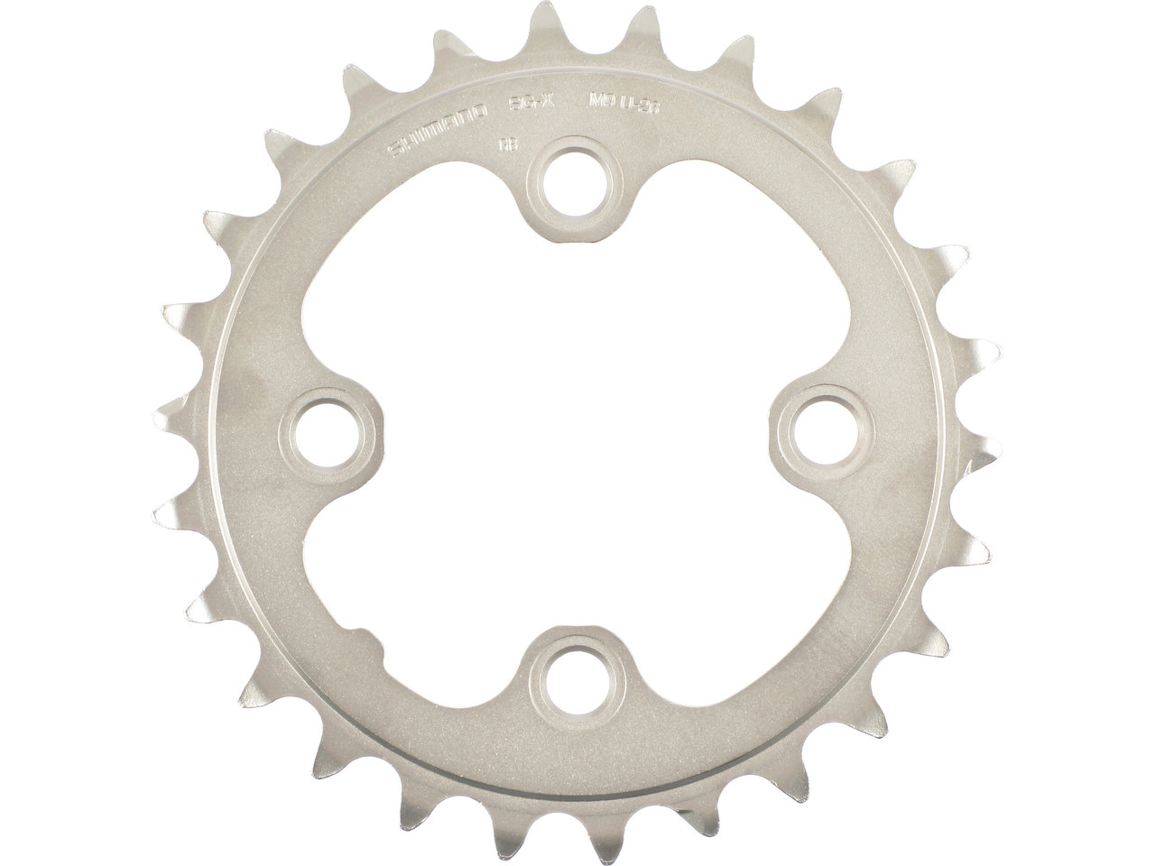 Shimano XT Kettenblatt FC-M771-K 9-fach / FC-T8000 10-fach, Silber, 26t Shimano XT Kettenblatt FC-M771-K 9-fach / FC-T8000 10-fach, Silber, 26t