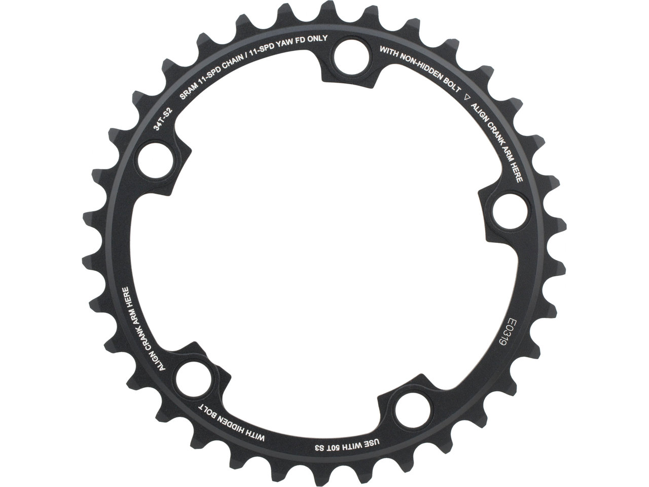 SRAM Kettenblatt Road X-Glide Yaw, 5-Arm, 110 mm Lochkreis SRAM Kettenblatt Road X-Glide Yaw, 5-Arm, 110 mm Lochkreis