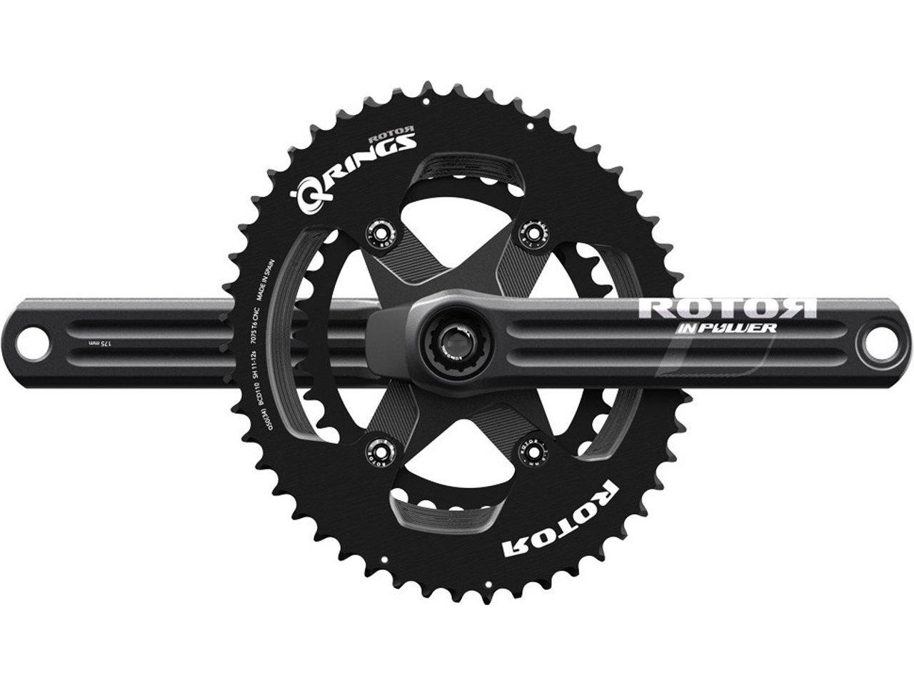 Rotor INpower Powermeter V3 Shimano 2x12 Q-Rings Kurbelgarnitur Rotor INpower Powermeter V3 Shimano 2x12 Q-Rings Kurbelgarnitur