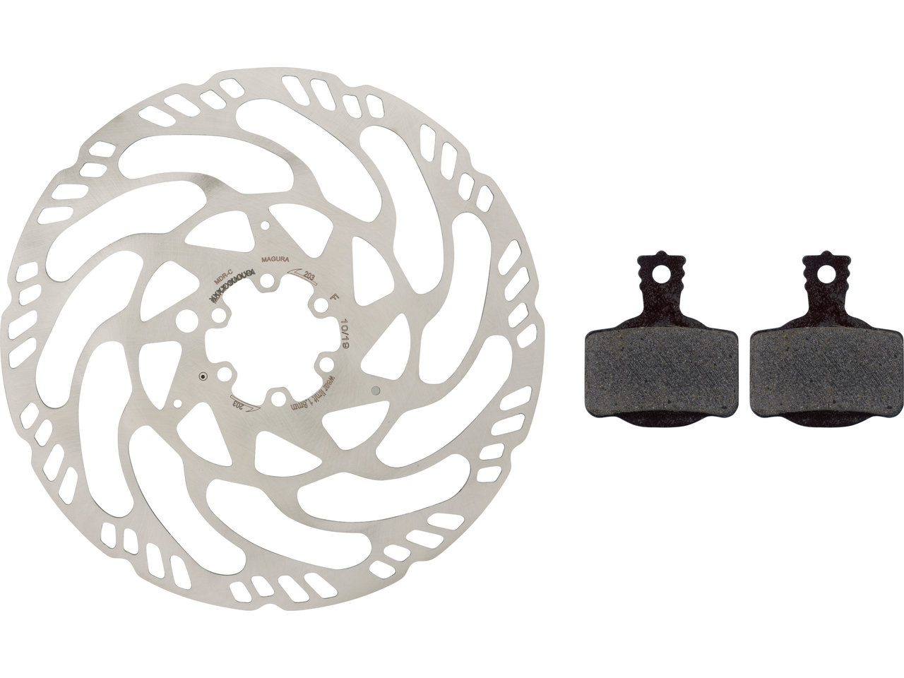 Mdr-c Bremsscheiben Und Belag Kit 6-loch 203 Mm
