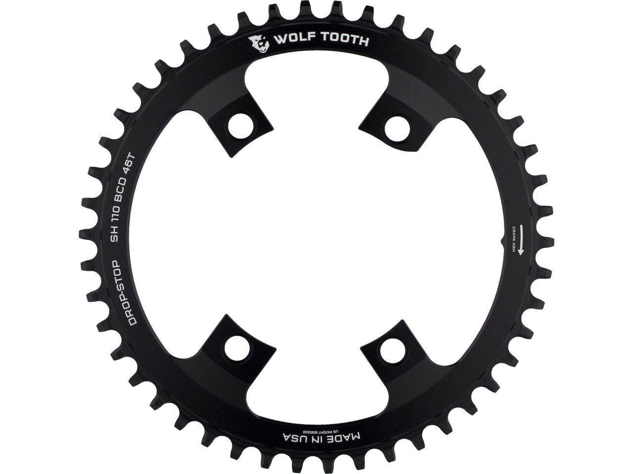 Wolf Tooth 110 BCD Asymmetric 4-Arm Kettenblatt für Shimano