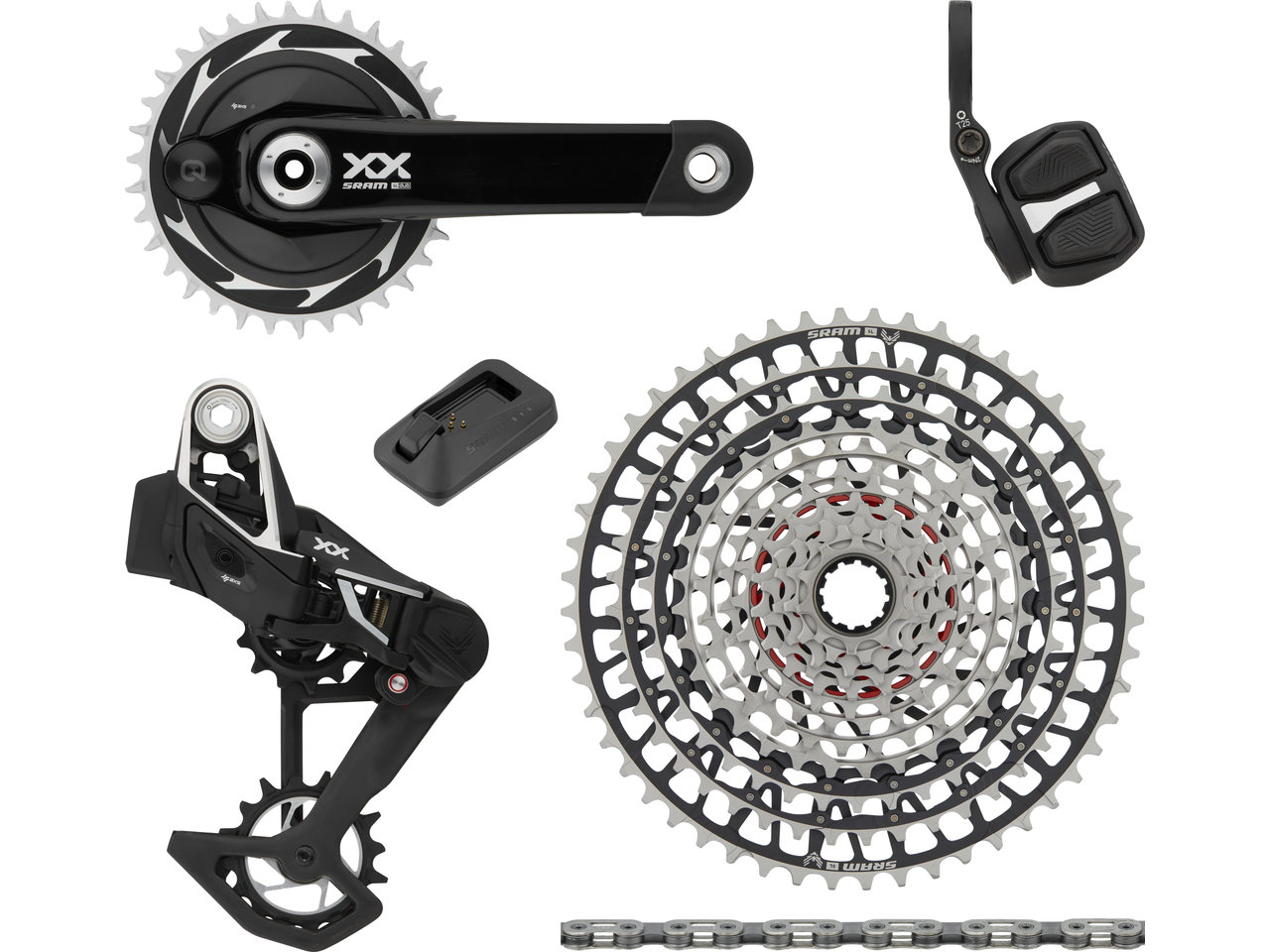 SRAM XX SL Eagle Transmission Powermeter AXS Gruppesett SRAM XX SL Eagle Transmission Powermeter AXS Gruppesett