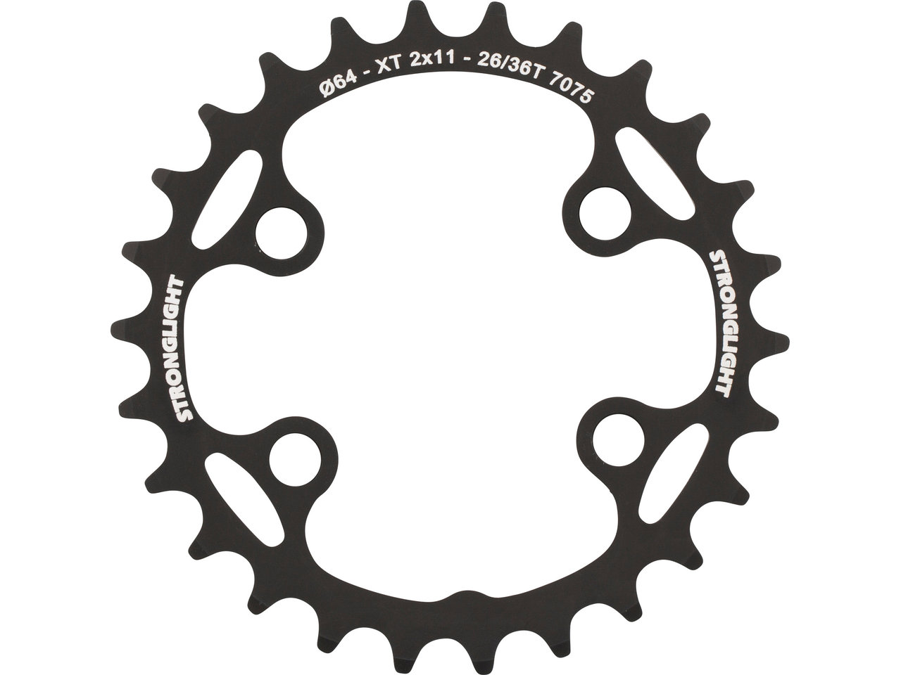 STRONGLIGHT Kettenblatt Shimano FC-M8000 11-fach, 4-Arm, 96/64 mm Lochkreis STRONGLIGHT Kettenblatt Shimano FC-M8000 11-fach, 4-Arm, 96/64 mm Lochkreis