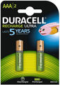 Duracell Batería AAA HR03 Recharge Ultra - 2 unidades