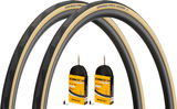Continental Set de 2 Pneus Souples Grand Prix 5000 28" + Chambres à Air Race 28