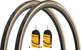 Continental Grand Prix 5000 28" Folding Tyre Set + Race 28 Tubes