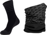 GripGrab Fleece Thermal Neck Warmer + Merino-Lined Waterproof Socks Bundle