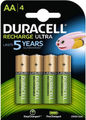Duracell Battery AA HR6 Recharge Ultra - 4 Pack