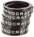 Procraft Set d'Entretoises en Carbone grand 1 1/8"