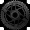 SRAM Juego de platos Road Rival E1 2x12 velocidades Montaje Directo