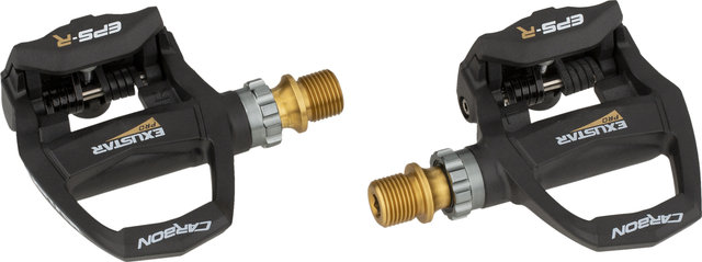 Exustar Pedales de clip E-PR200CKTi Titan Carbon - negro