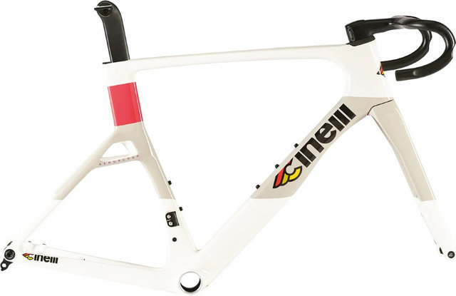 Cinelli Kit cadre carbone Aeroscoop - coral white | 1 1/8" - 1,5" tapered | 45 mm | 10 mm | M | 28"