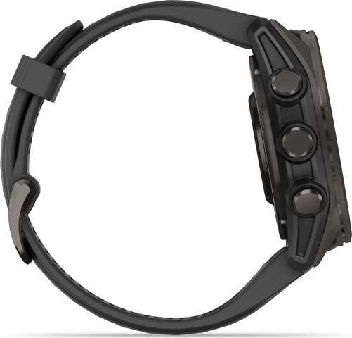 Garmin fenix 8 AMOLED Sapphire Titan GPS 43 mm Multisport-Smartwatch - schwarz-carbongrau