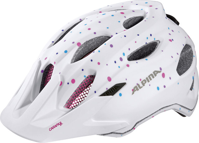 Alpina Casque Enfant Carapax Jr - white polka dots | 51 - 56 cm