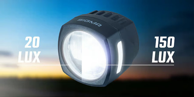 Sigma Front light LED EOX FL 150 e-bikes with StVZO approval - black