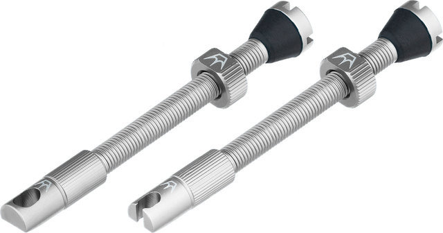 Peaty's Holeshot Fast Flow tubeless valves - silver | Presta Valve (SV) | 60 mm