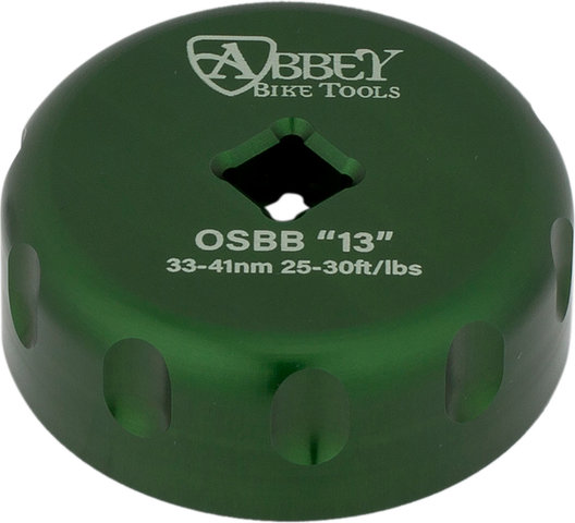 Abbey Bike Tools Bottom Bracket Socket Single Sided for e*thirteen - green